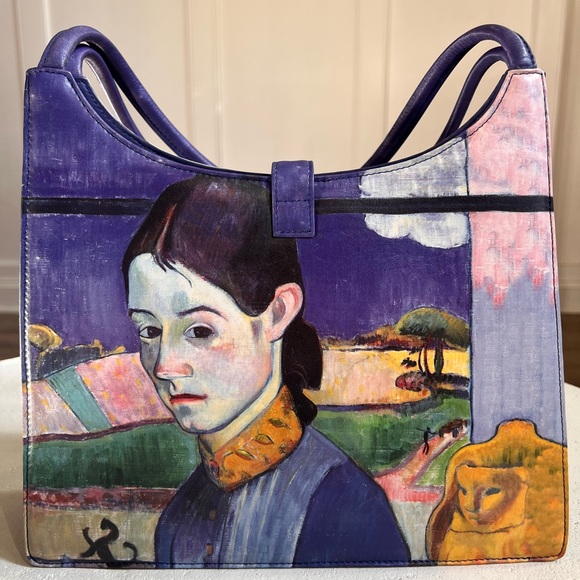 🌟FINAL🌟 Handpainted Vintage Jeon Los Angeles  Leather Bag. RARE! - Picture 2 of 16